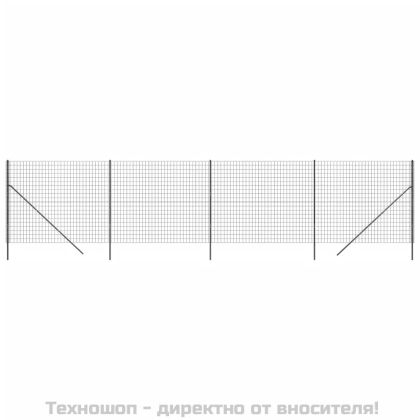 Ограда от телена мрежа антрацит 2x10 м поцинкована стомана