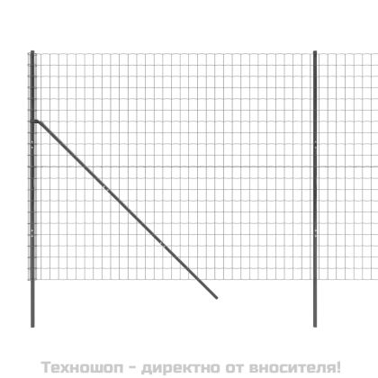 Ограда от телена мрежа антрацит 2x10 м поцинкована стомана