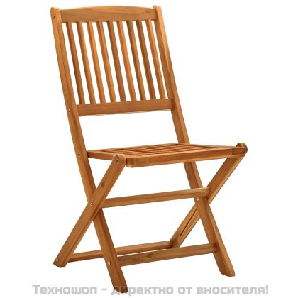 Градински трапезен комплект от 5 части, акациево дърво масив