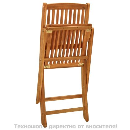 Градински трапезен комплект от 5 части, акациево дърво масив