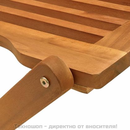 Градински трапезен комплект от 5 части, акациево дърво масив