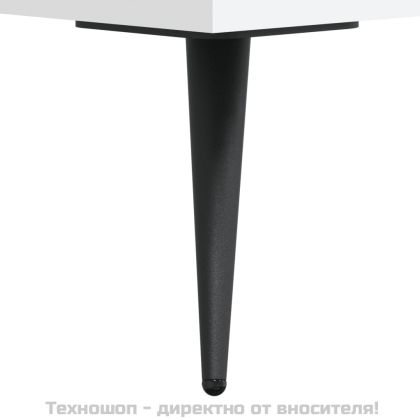 Сайдборд, бял, 100x36x60 см, инженерно дърво