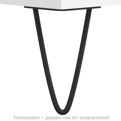 Сайдборд, бял, 100x36x60 см, инженерно дърво
