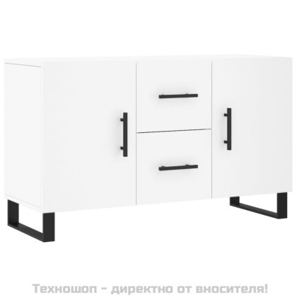 Сайдборд, бял, 100x36x60 см, инженерно дърво