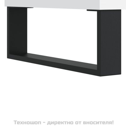 Сайдборд, бял, 100x36x60 см, инженерно дърво