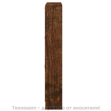 Шкаф за обувки, опушен дъб, 59x17x108 см, инженерно дърво