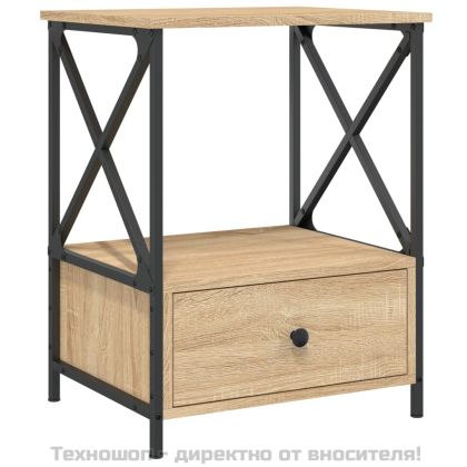 Нощни масички, 2 бр, сонома дъб, 50x41x65 см, инженерно дърво