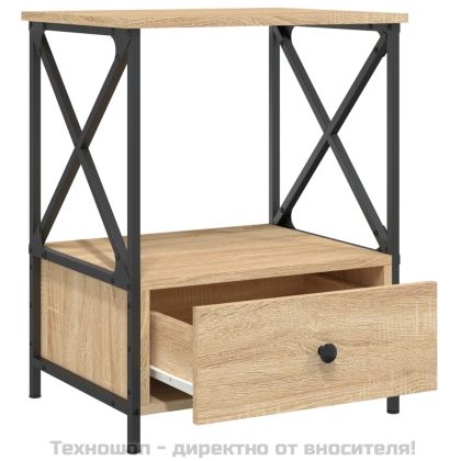 Нощни масички, 2 бр, сонома дъб, 50x41x65 см, инженерно дърво