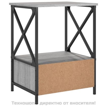 Нощни масички, 2 бр, cив сонома, 50x41x65 см, инженерно дърво