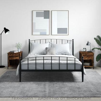 Нощни шкафчета 2 бр опушен дъб 40x42x50 см инженерно дърво