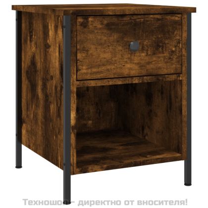 Нощни шкафчета 2 бр опушен дъб 40x42x50 см инженерно дърво