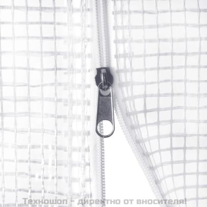 Оранжерия със стоманена рамка бяла 42 м² 14x3x2 м