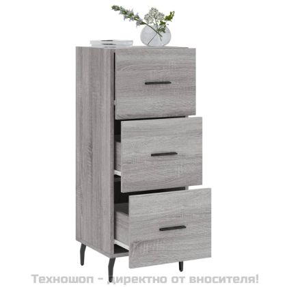Сайдборд, сив сонома, 34,5x34x90 см, инженерно дърво