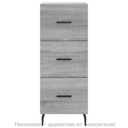 Сайдборд, сив сонома, 34,5x34x90 см, инженерно дърво
