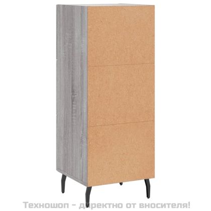 Сайдборд, сив сонома, 34,5x34x90 см, инженерно дърво