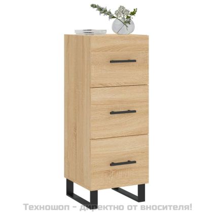 Сайдборд, дъб сонома, 34,5x34x90 см, инженерно дърво