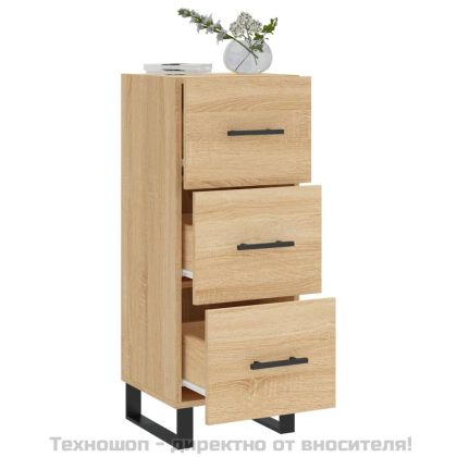 Сайдборд, дъб сонома, 34,5x34x90 см, инженерно дърво