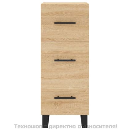 Сайдборд, дъб сонома, 34,5x34x90 см, инженерно дърво