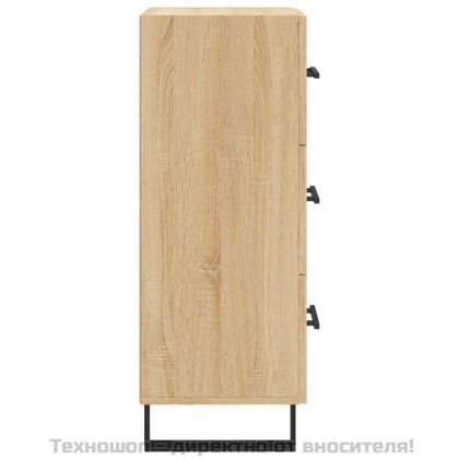 Сайдборд, дъб сонома, 34,5x34x90 см, инженерно дърво