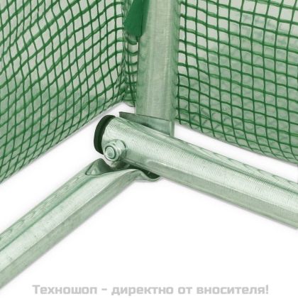 Оранжерия със стоманена рамка зелена 80 м² 20x4x2 м