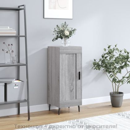 Сайдборд, сив сонома, 34,5x34x90 см, инженерно дърво