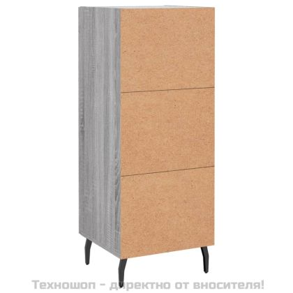 Сайдборд, сив сонома, 34,5x34x90 см, инженерно дърво