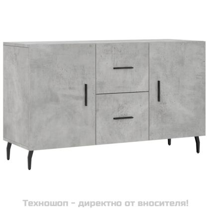 Сайдборд, бетонно сив, 100x36x60 см, инженерно дърво