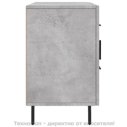 Сайдборд, бетонно сив, 100x36x60 см, инженерно дърво