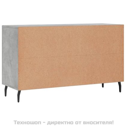 Сайдборд, бетонно сив, 100x36x60 см, инженерно дърво