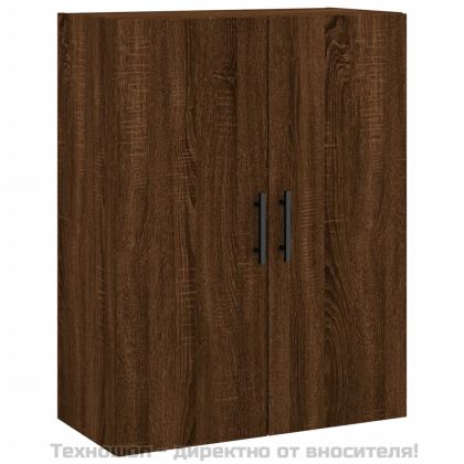 Стенен шкаф кафяв дъб 69,5x34x90 см