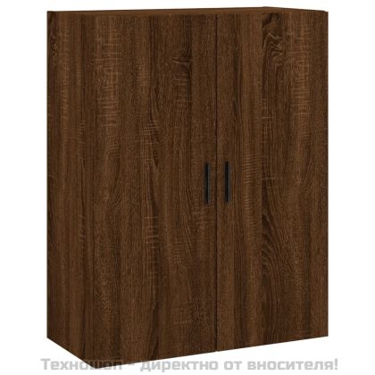 Стенен шкаф кафяв дъб 69,5x34x90 см