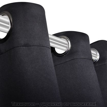 Черни блекаут завеси от сатен 135 х 245 см