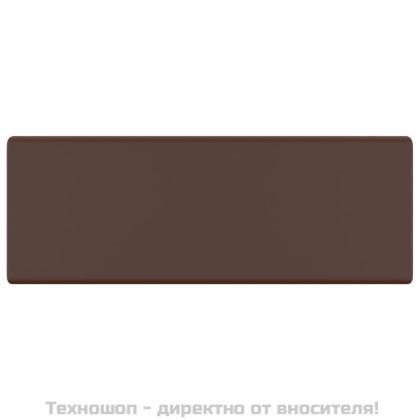 Мивка с преливник лукс квадрат тъмнокафяв мат 41x41 см керамика