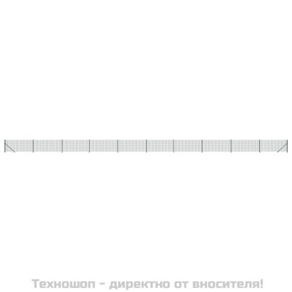 Плетена оградна мрежа с фланец, зелена, 0,8x25 м