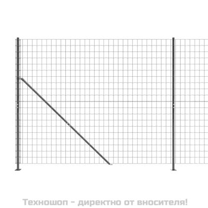 Плетена оградна мрежа с фланец, антрацит, 2x25 м