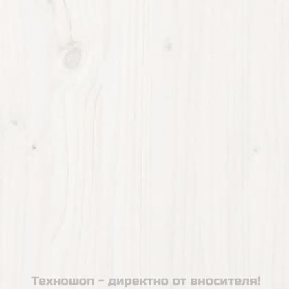 Градински столове с възглавници, 2 бр, бели, бор масив