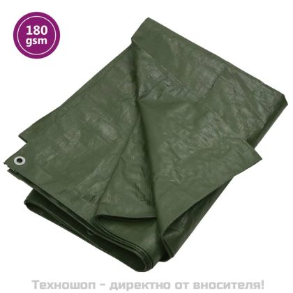 Брезент, 180 г/м², 3x6 м, зелен, HDPE