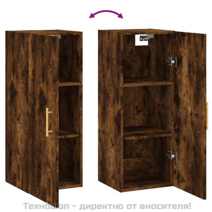 Стенен шкаф опушен дъб 34,5x34x90 см