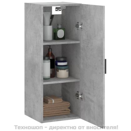 Стенен шкаф бетонно сив 34,5x34x90 см