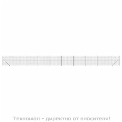 Плетена оградна мрежа с фланец, антрацит, 1,4x25 м