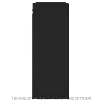Стенен шкаф черен 69,5x34x90 см инженерно дърво