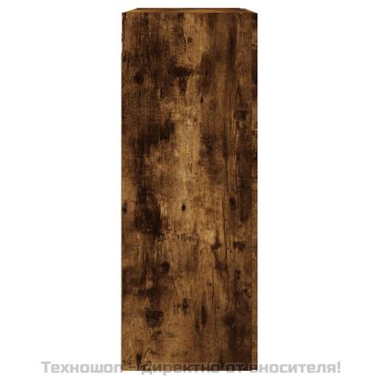 Стенен шкаф опушен дъб 69,5x34x90 см инженерно дърво