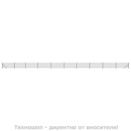 Плетена оградна мрежа с фланец, зелена, 1x25 м