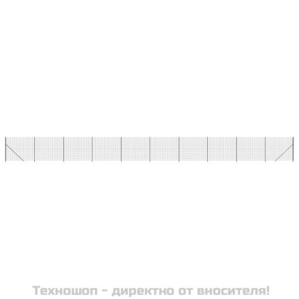 Плетена оградна мрежа с фланец, антрацит, 1,6x25 м