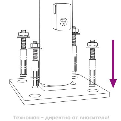 Плетена оградна мрежа с фланец, антрацит, 1,6x25 м