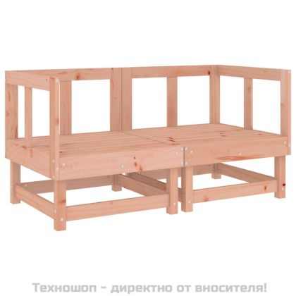 Ъглови дивани с възглавници, 2 бр, дугласко дърво масив