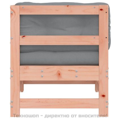 Ъглов диван с възглавници, дугласко дърво масив