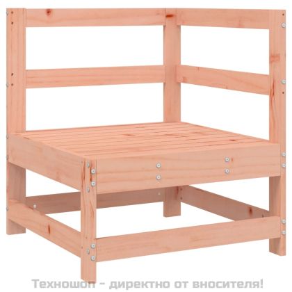 Ъглов диван с възглавници, дугласко дърво масив