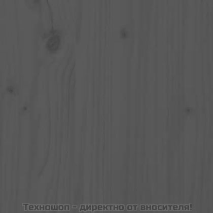 Ъглов диван с възглавници, сив, борово дърво масив