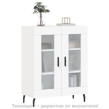 Сайдборд, бял, 69,5x34x90 см, инженерно дърво